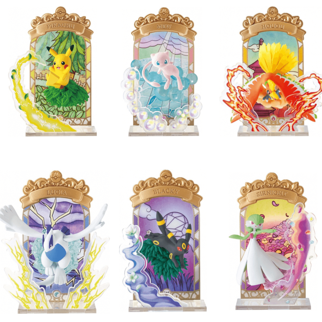 Re-Ment Pokemon Stained Glass Collection Assortment Trading Figures Box Set of 6