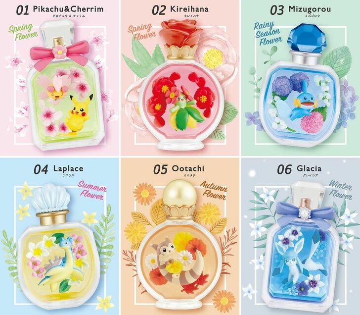 Re-Ment Pokemon Petite Fleur (Vol 4) Seasonal Flowers Trading Figures Box Set of 6