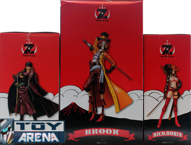 Figuarts Zero One Piece Film Z Roronoa Zoro Nico Robin Brook Battle Cloth Ver. Bandai Exclusive Set