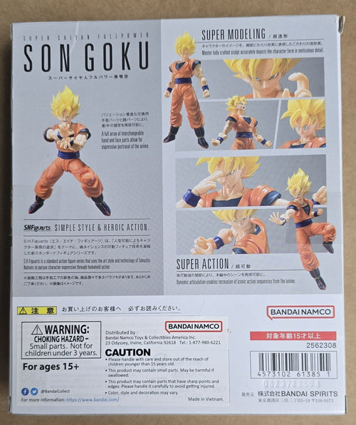 *Open Box B* S.H. Figuarts Dragon Ball Z Super Saiyan Full Power Son Goku Action Figure