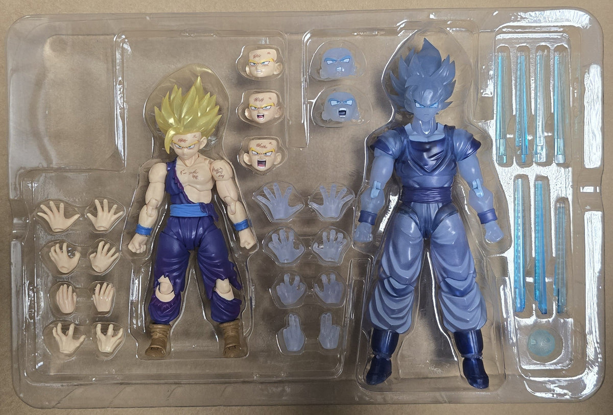 *Open Box* S.H. Figuarts Dragon Ball Z SDCC Super Saiyan Son Goku and Super Saiyan 2 Son Gohan Action Figure