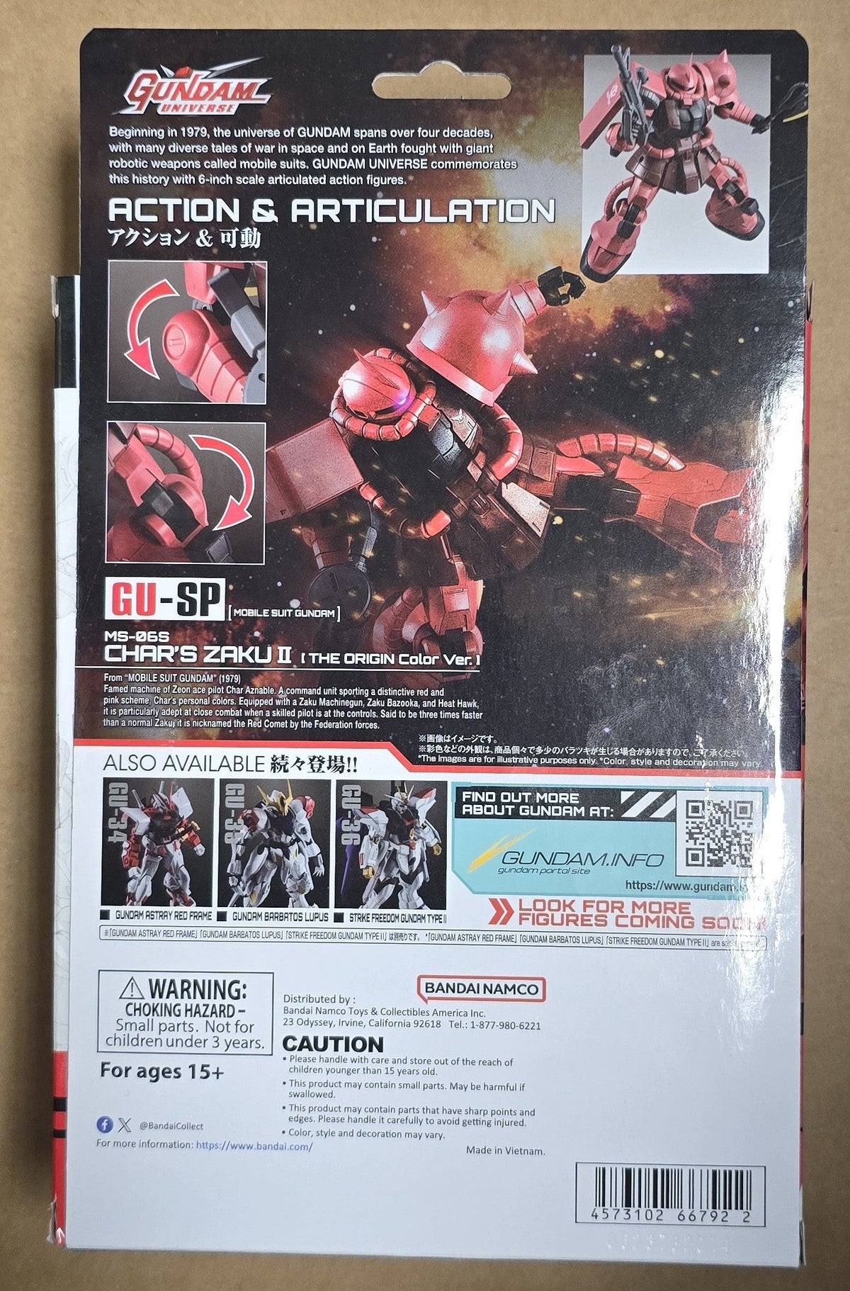 *Open Box* Gundam Universe Char Zaku II (The Origin Color Ver.) Action Figure