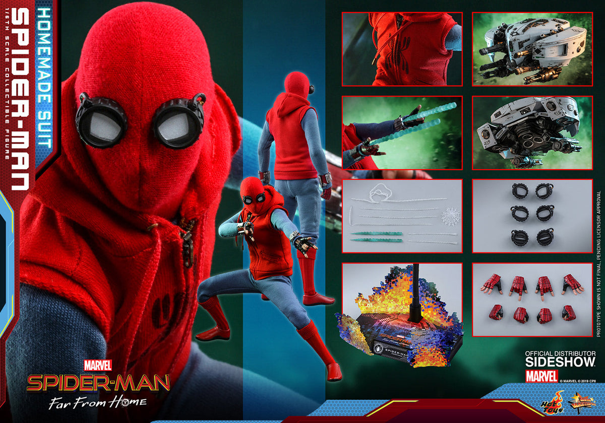 Hot Toys 1/6 Spider-Man: Far From Home Spiderman Homemade Suit Sixth Scale MMS552