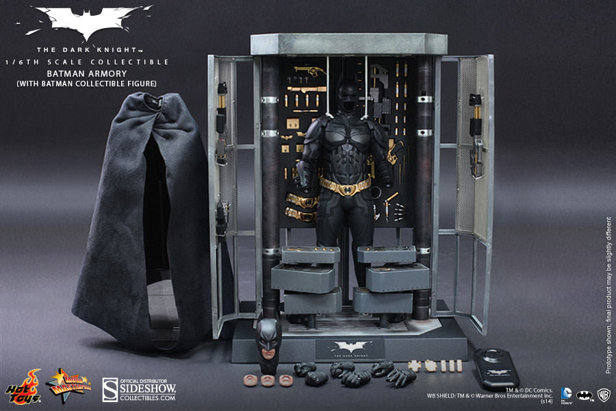 NO MAILER BOX - Hot Toys Batman Armory with Batman 12 Inch 1/6 Scale Action Figure MMS234