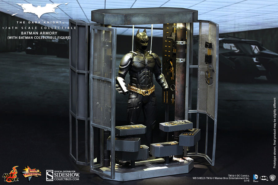 NO MAILER BOX - Hot Toys Batman Armory with Batman 12 Inch 1/6 Scale Action Figure MMS234
