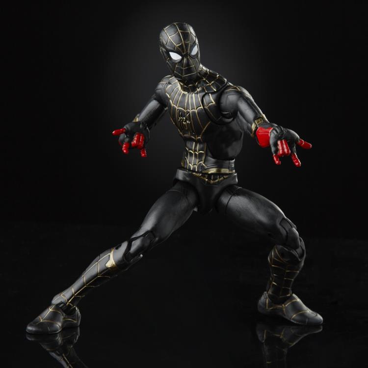 Marvel Legends Spider-Man: No Way Home Wave Black and Gold Suit Spider-Man (Marvel's Armadillo BAF)
