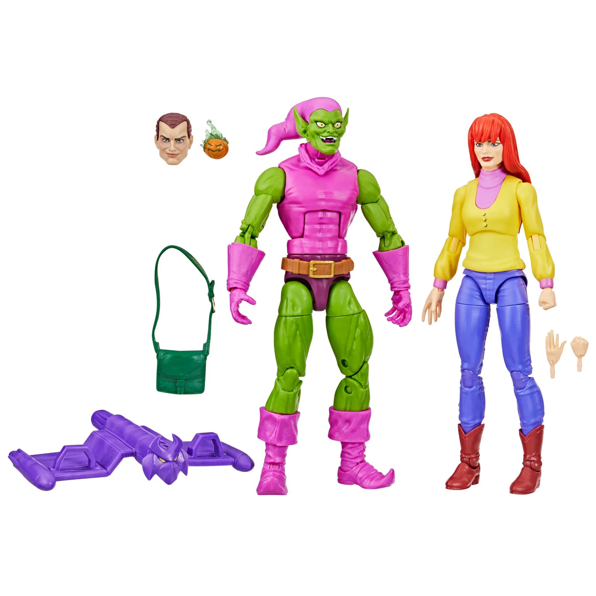 Marvel Legend VHS 90's Spider-Man The Animated Series Green Goblin and Mary Jane Watson Action Figure