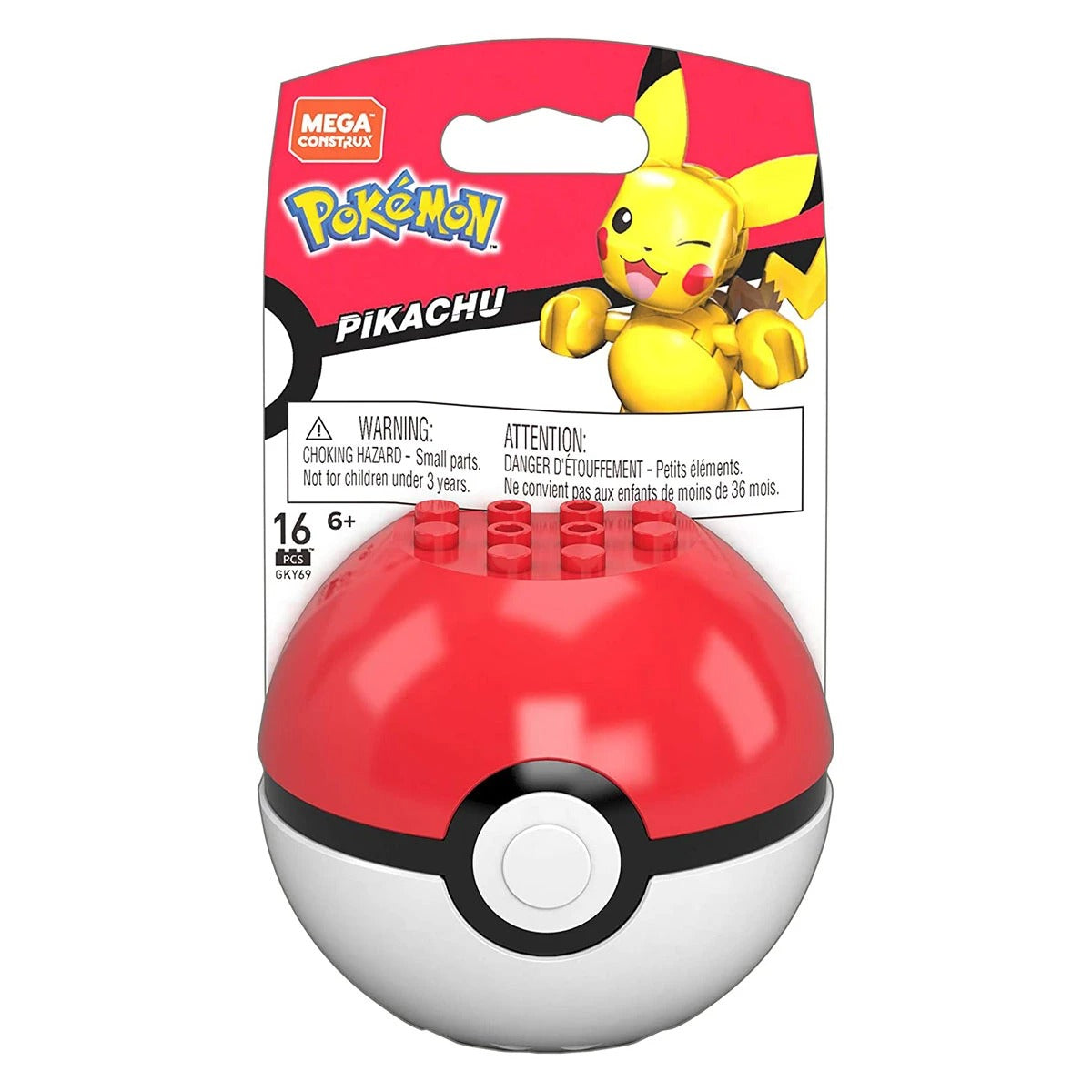 Mega Construx Pokemon Buildable Pikachu Figure & Poke Ball