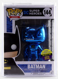 Funko Pop Blue Chrome Batman Toy Tokyo San Diego 2017 Exclusive with Hard Case