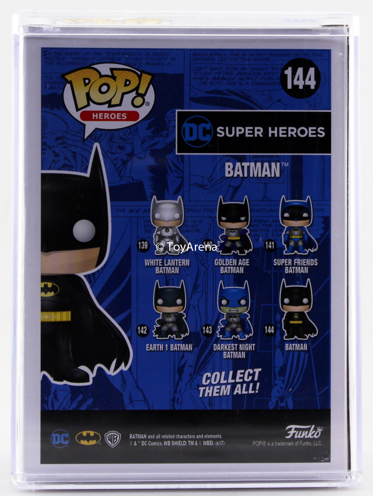 Funko Pop Blue Chrome Batman Toy Tokyo San Diego 2017 Exclusive with Hard Case