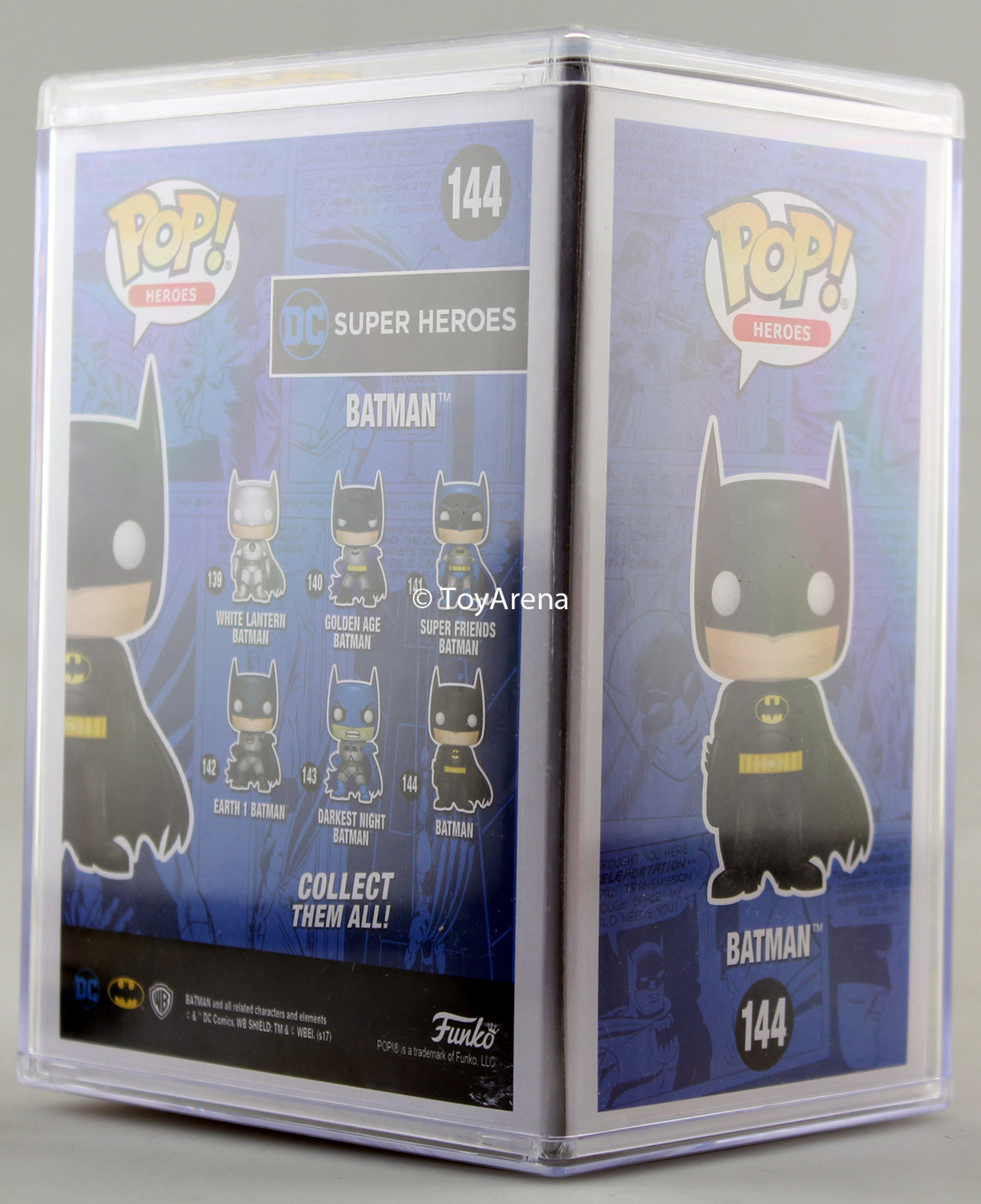 Funko Pop Blue Chrome Batman Toy Tokyo San Diego 2017 Exclusive with Hard Case