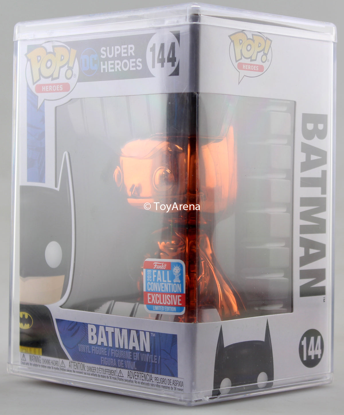 Funko Pop Orange Chrome Batman NYCC 2018 Exclusive with Hard Case