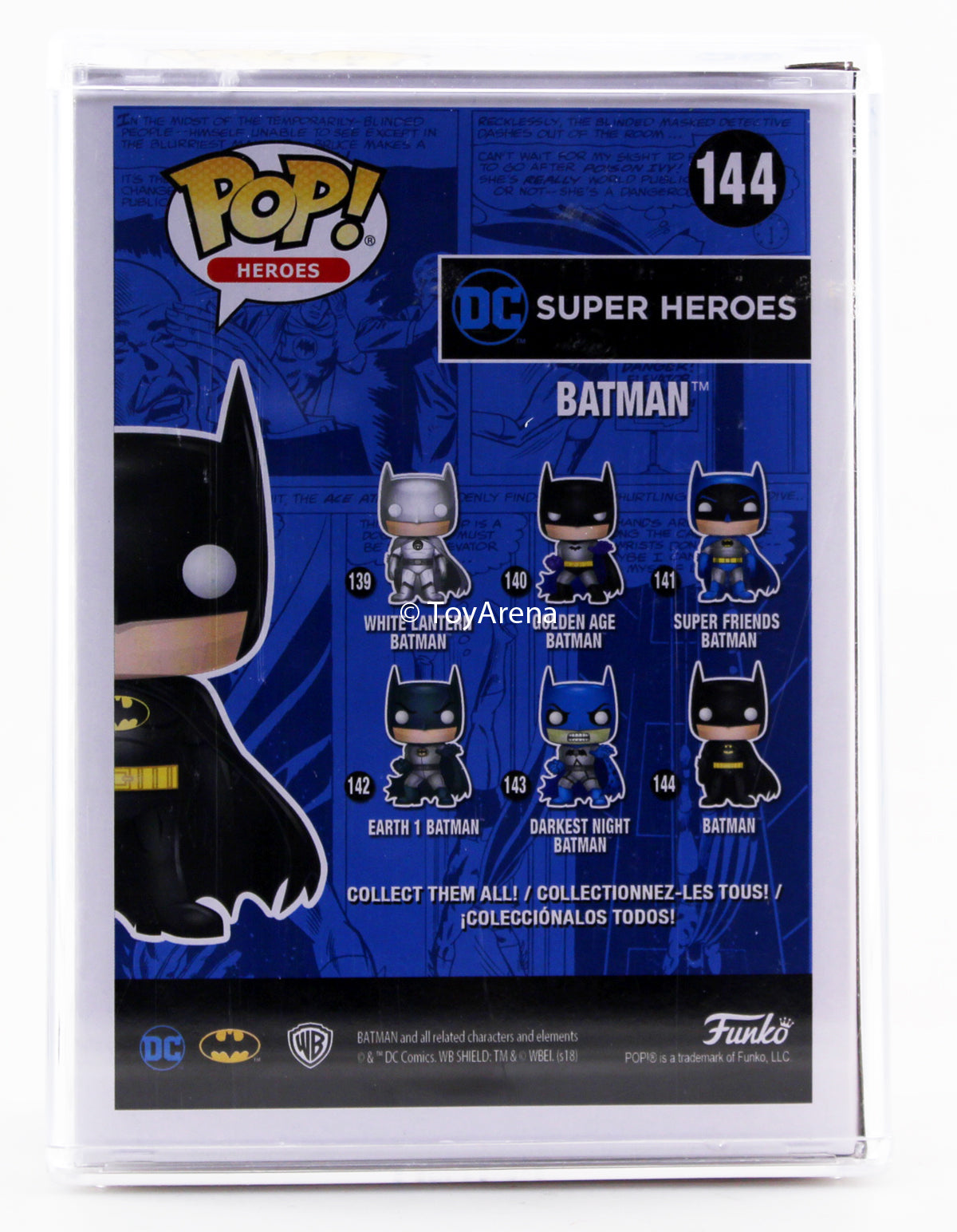 Funko Pop Orange Chrome Batman NYCC 2018 Exclusive with Hard Case